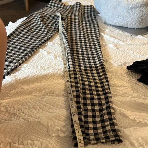 Zara Pants Black White Gingham Plaid Check Pattern High Waist Trouser. EUC. - Picture 12 of 17